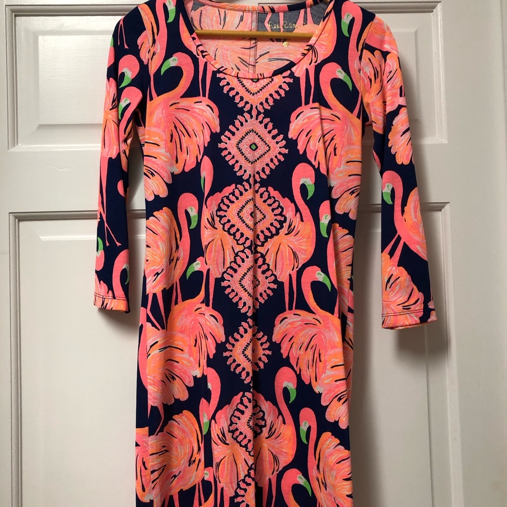 Lilly Pulitzer Long Sleeve T-Shirt Flamingo Dress